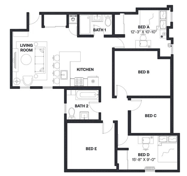 Building Photo - Room in Shared 5 bed/2 bath home
