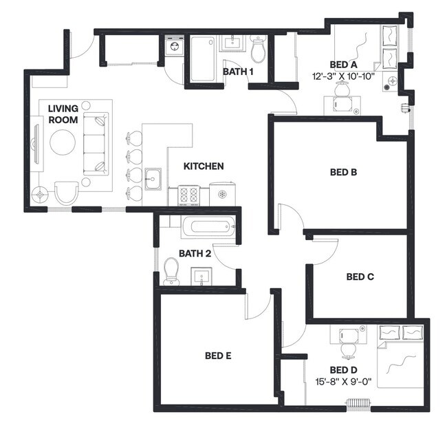 Building Photo - Room in Shared 5 bed/2 bath home