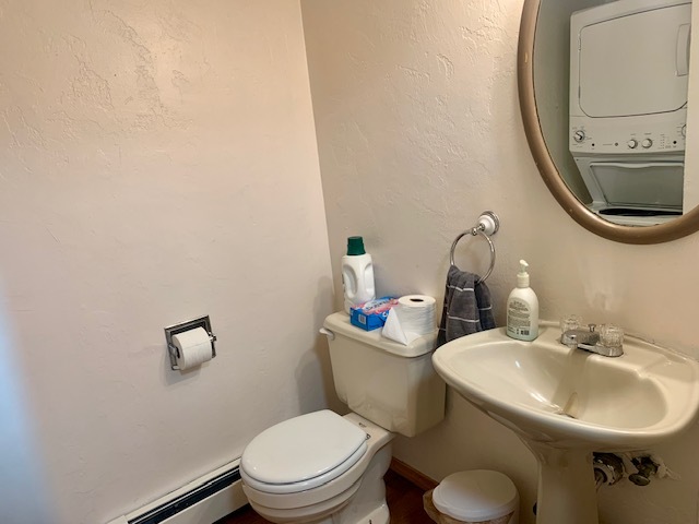 Downstairs bathroom and laundry room (reflected in mirror) - 1018 Dogwood St