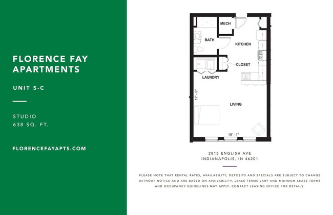 Floorplan - Florence Fay School Senior Apartments