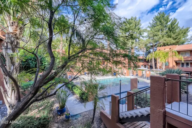View of pool from patio - 4704 E Paradise Village Pky N