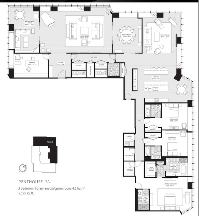 3BR/4.5BA - Millennium Tower