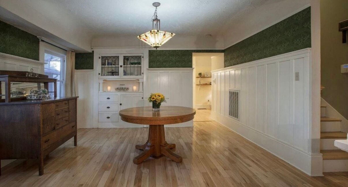 Dining room with original built-in cabinets - 305 25th Street