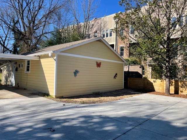 Exterior of the building - entrance to unit 72 is under the carport. - 3819 Gallatin Pike