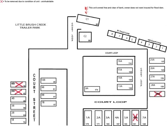 Site Layout - Little Brush Creek Mobile Home Park