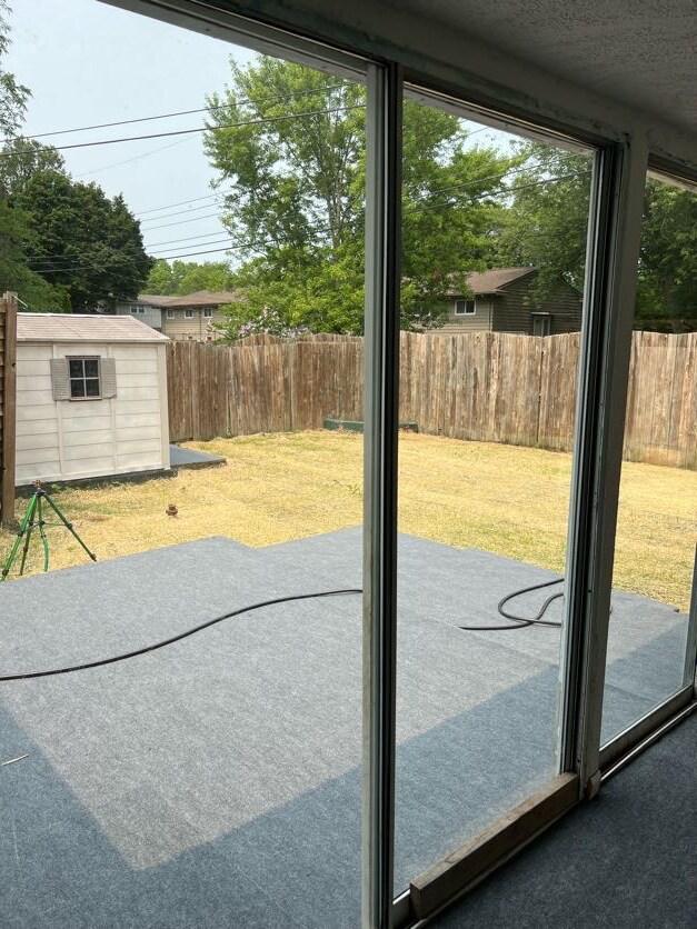 Backyard with new grass - 1643 Haslett Rd