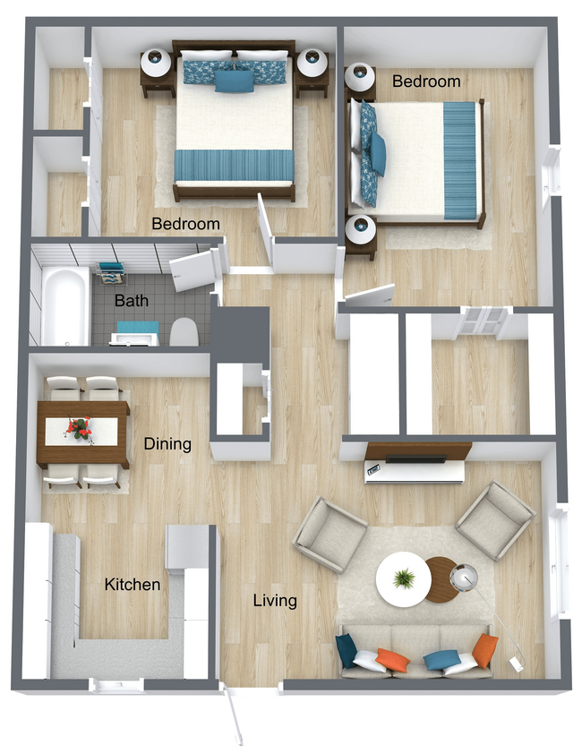 Floorplan - Oak Grove Apartments