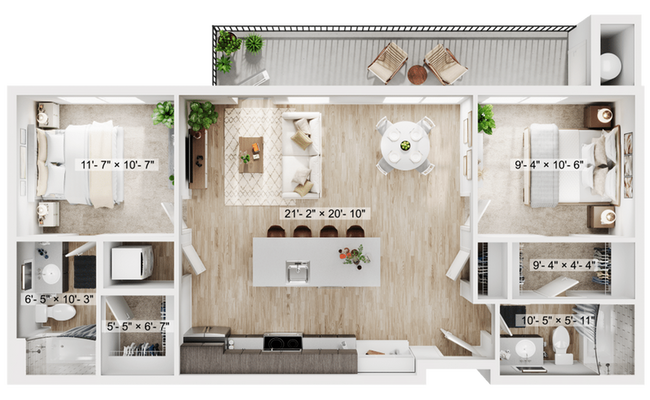 2BR/2BA - B5 - Claro at High Point