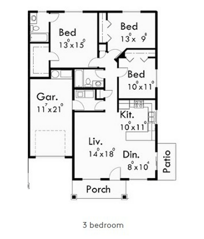 Floorplan - West Park Townhomes (Texas)