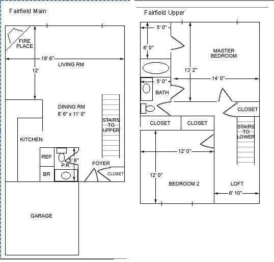 Floorplan - Fairfield Townhouses