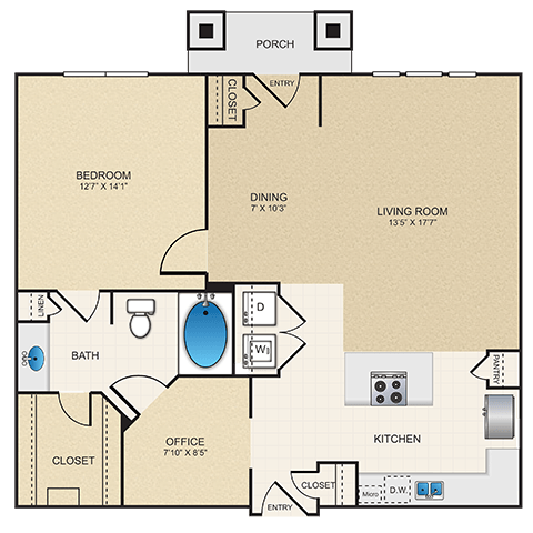Floorplan - Cypress at Lewisville Apartment Homes
