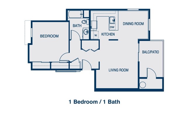 1BR/1BA - Rivercrest Apartments