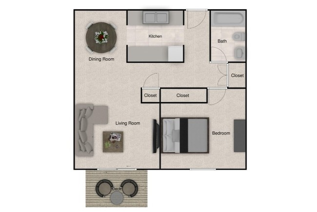 1B1B - 798 SF - Valley Crest + Park