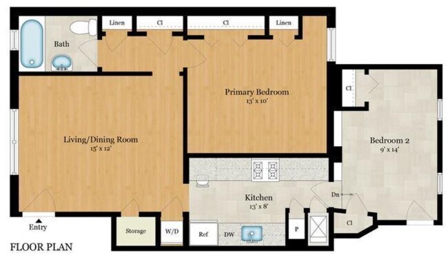 Floorplan (some units are mirror image) - 1613 F St NE