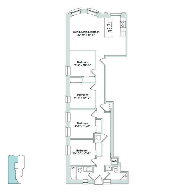 Floorplan - 1515 E. 54th Street