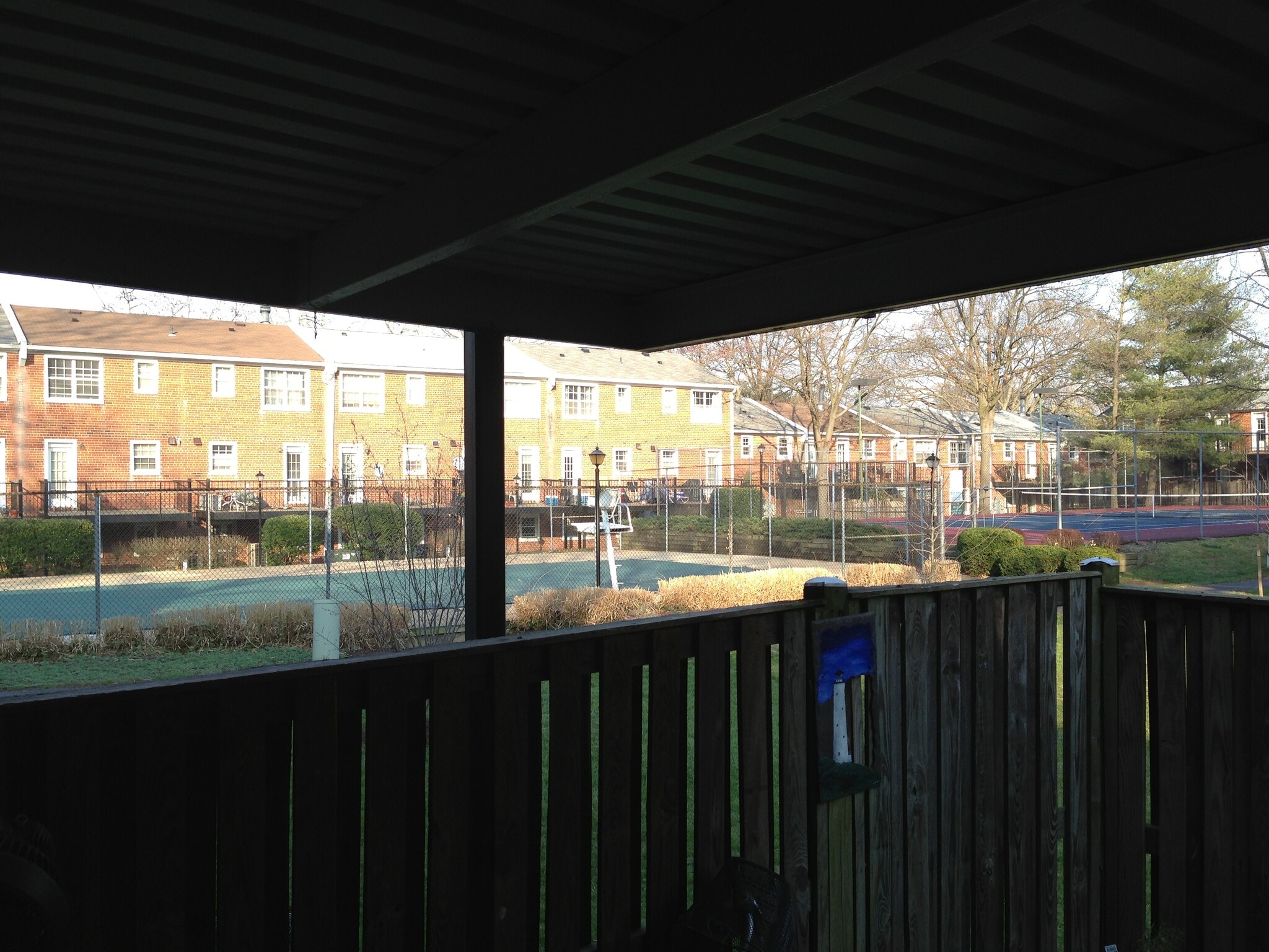 View from backyard, Pool and Tennis court - 2507 S Walter Reed Dr