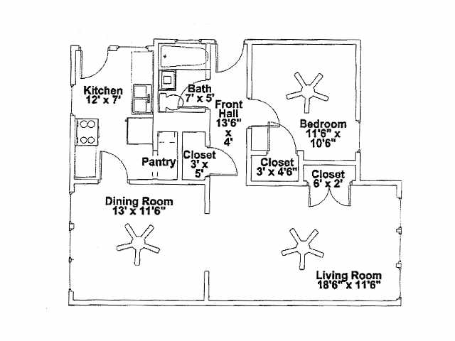 Floorplan - 425-431 N. Humphrey Ave.