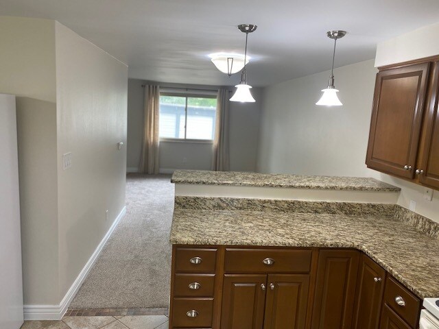 View to living area from kitchen - 411 E Highline Cir