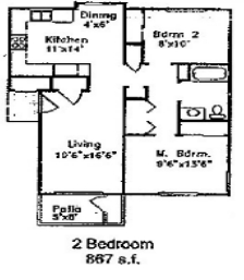 2BR/1BA - Placer Village Apartments