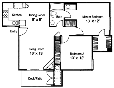 Floorplan - Oak Park Apartment Homes