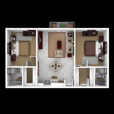 2BR/2BA - The Fountains