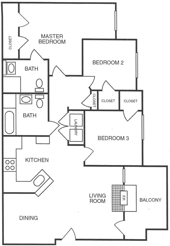 Floorplan - Cypress View Villas Apartments