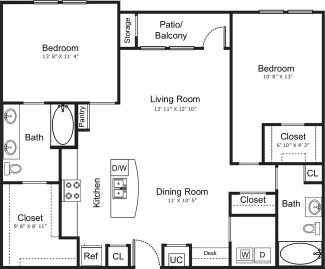 Floorplan - Encore at Home Town Apartments