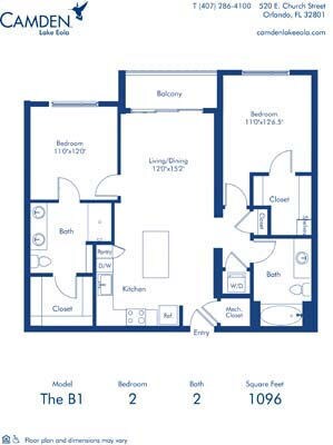 Floorplan - Camden Lake Eola