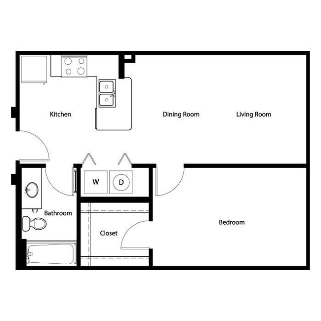 Gallery At Turtle Creek - A1 - 1 Beds - 1 Baths - 636 Sq. ft. - Gallery At Turtle Creek