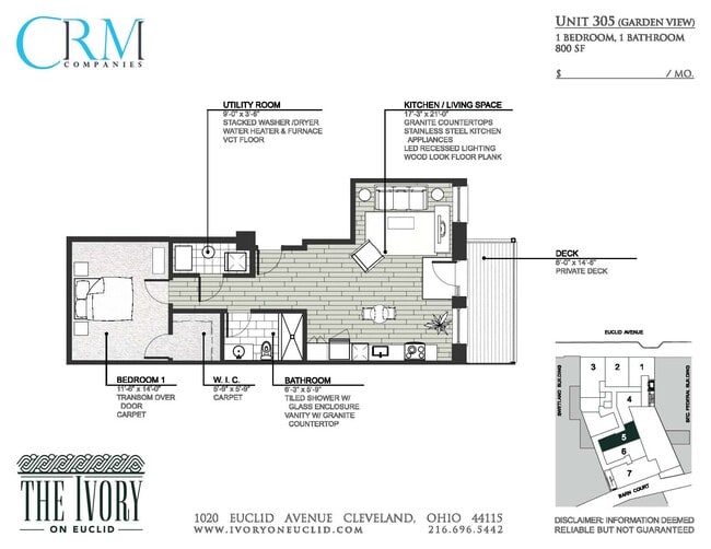 Floorplan - Ivory on Euclid
