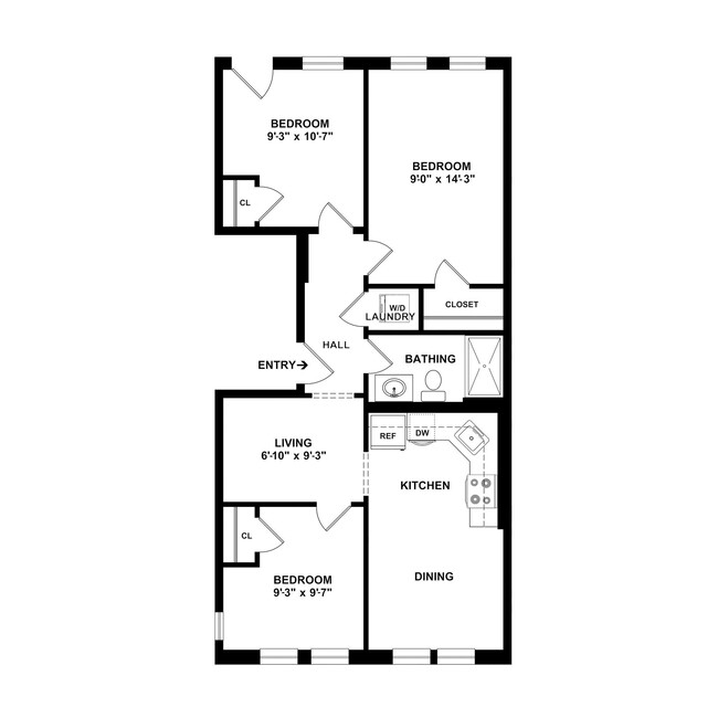 Floorplan - Clearway Apartments