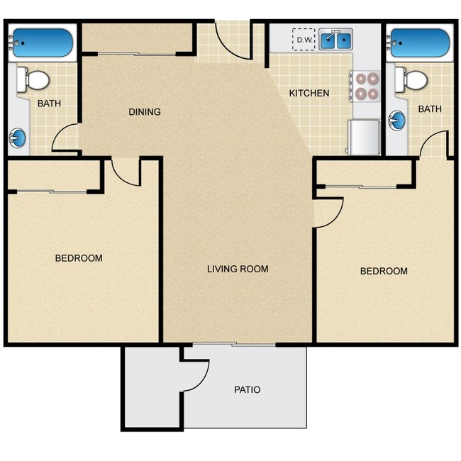 PlanC2x2.png - Pinecrest Apartment Homes