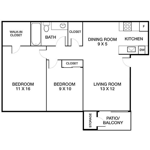 Floorplan - Mariners Cove Apartments