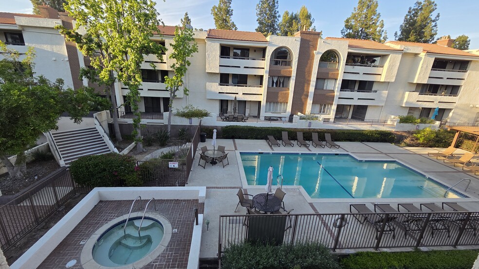 Pool view from second floor - 21620 Burbank Blvd