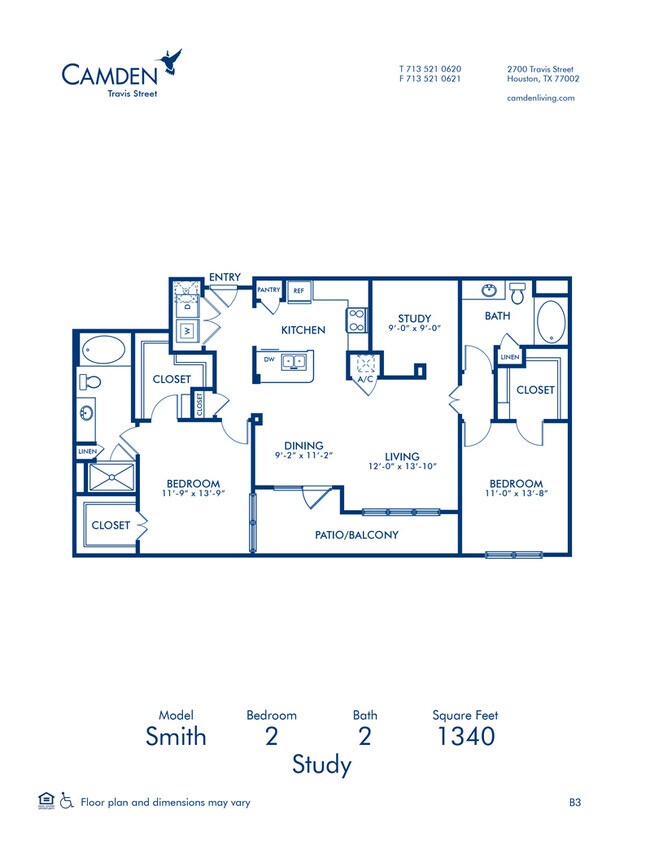 Floorplan - Camden Travis Street