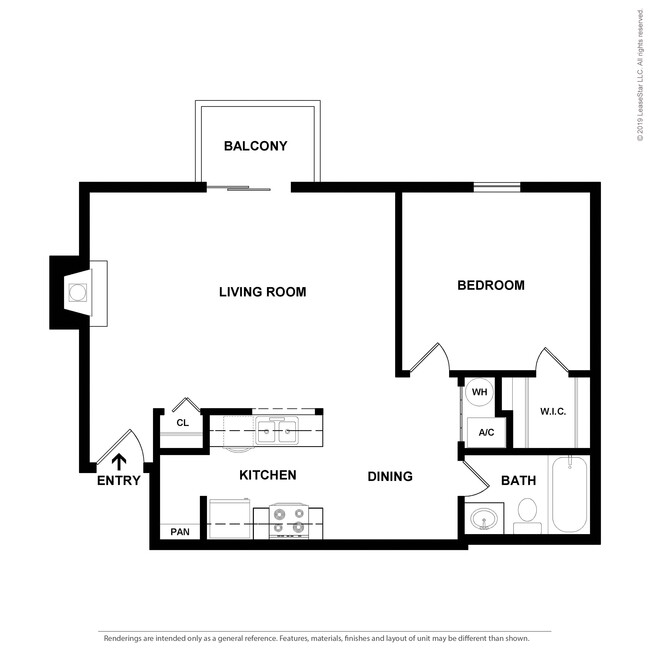 Lake James: Beds - 1: Baths - 1: SqFt Range - 671 to 671 - Village Green