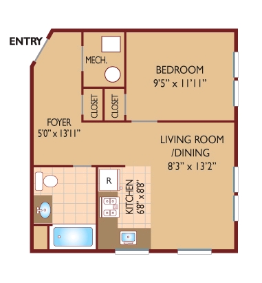 1BR/1BA - Vail Manor 55+