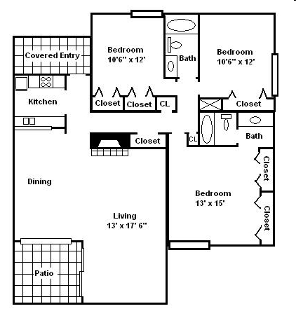 3BR/2BA - Ayla at Castle Hills