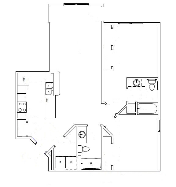 2 BR-1117sqft - Furman Weststar Apartments