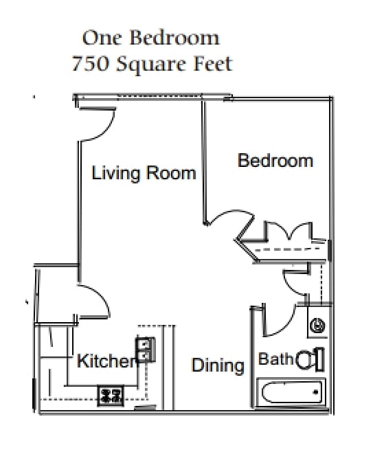 1 BR/1 BA - Rivertrail Apartments