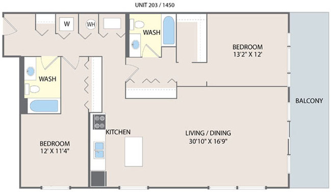 Floorplan - 2010 W Pierce Apartments