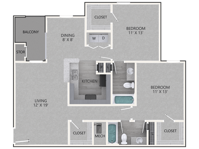 Floorplan - Waterford Creek Apartments