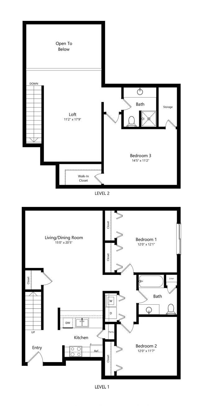 Floorplan - Pine Lake Heights Apartments