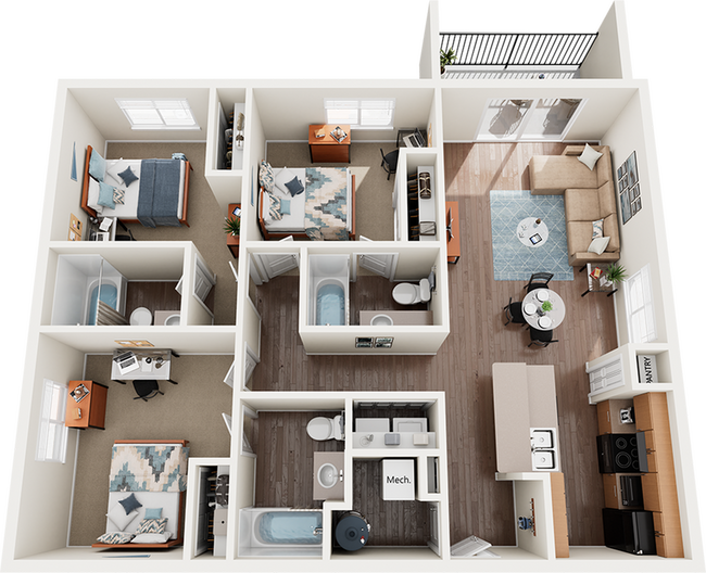 Madera-C2-3x3 Floor Plan - Madera