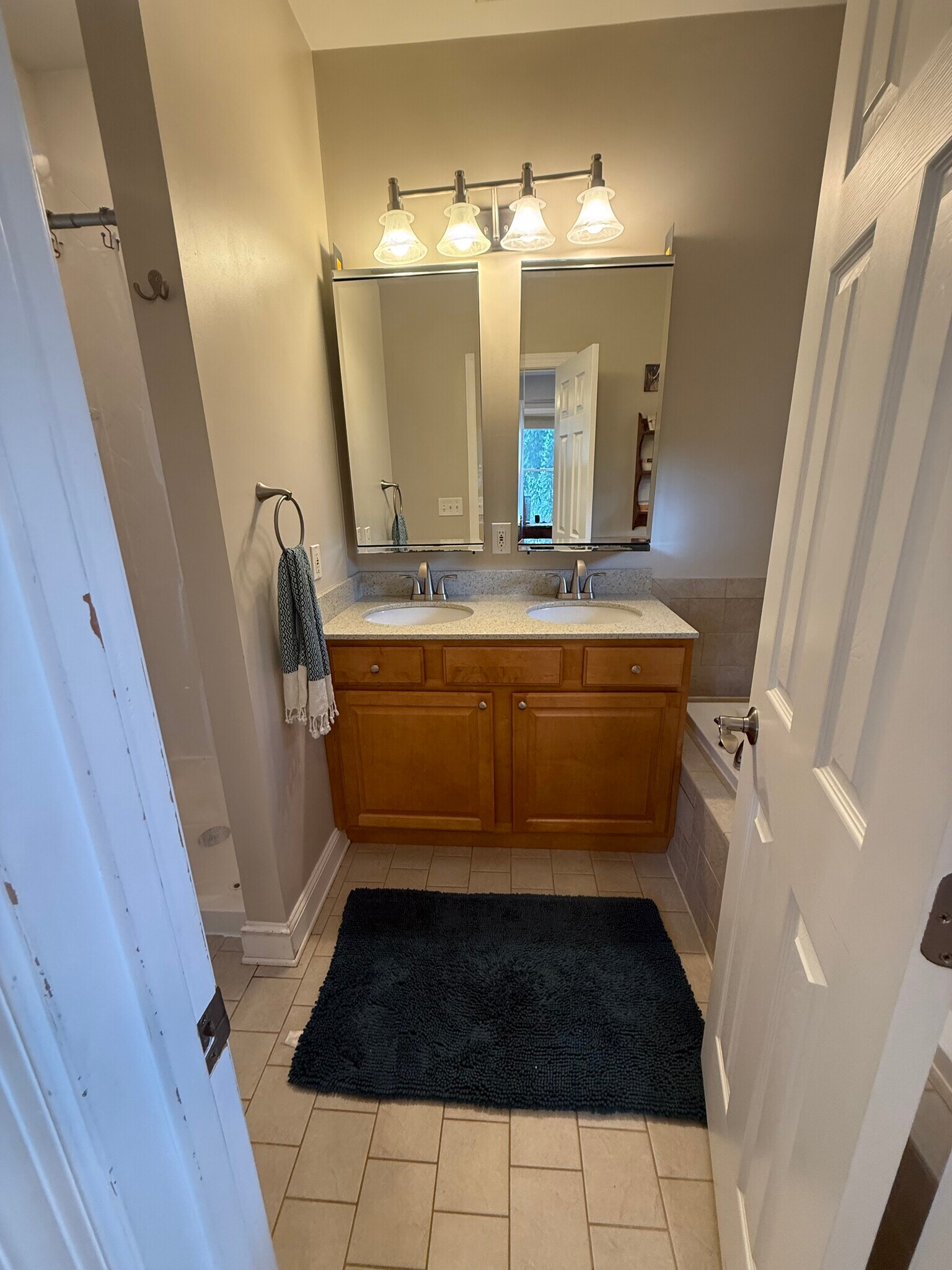 Master bath with double vanity - 5715 7th St N