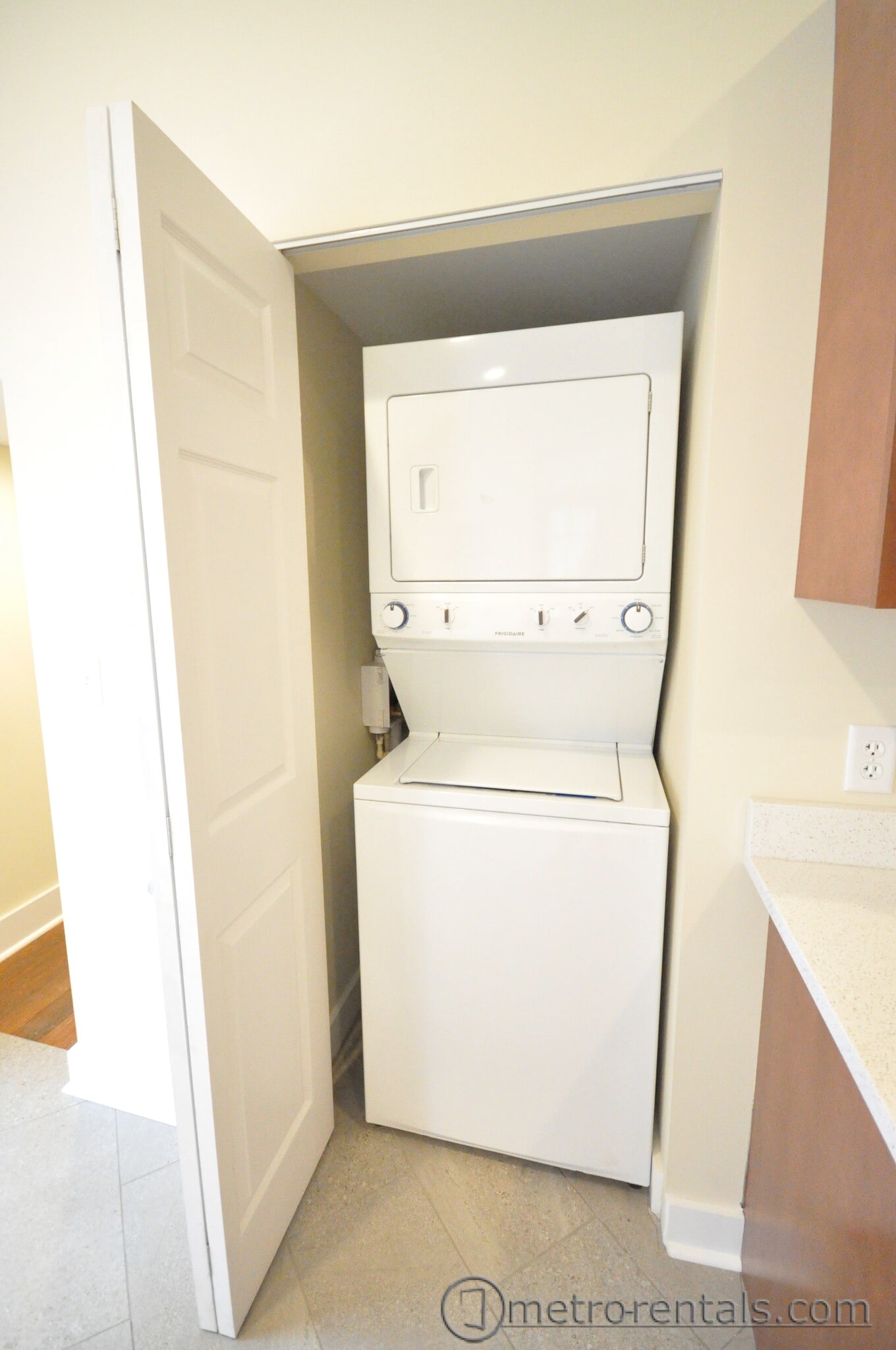 stacked washer and dryer in unit - 68 E Whittier St