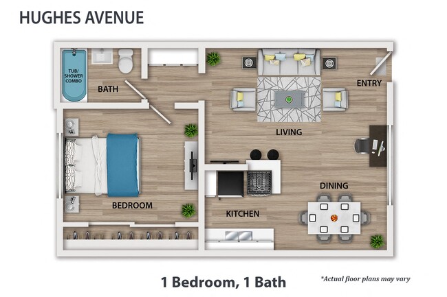 Floorplan - Hughes Avenue Apartments