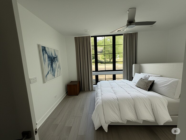 Staged Master Bedroom - 243 N West St