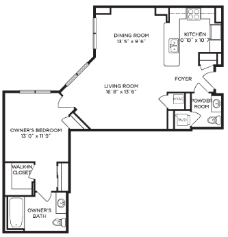 1BR/1.5BA - Residences at Park Place