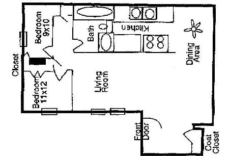 2BR/1BA - Hawthorne Park Apartments